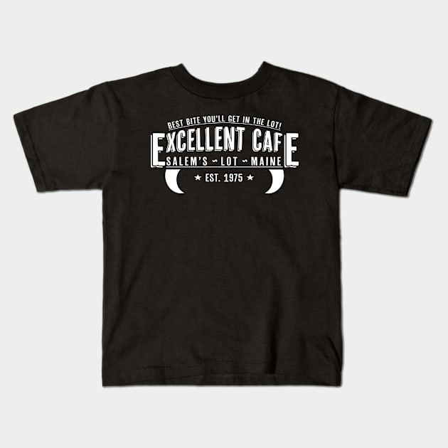 Excellent Cafe Maine Kids T-Shirt by rexthinks